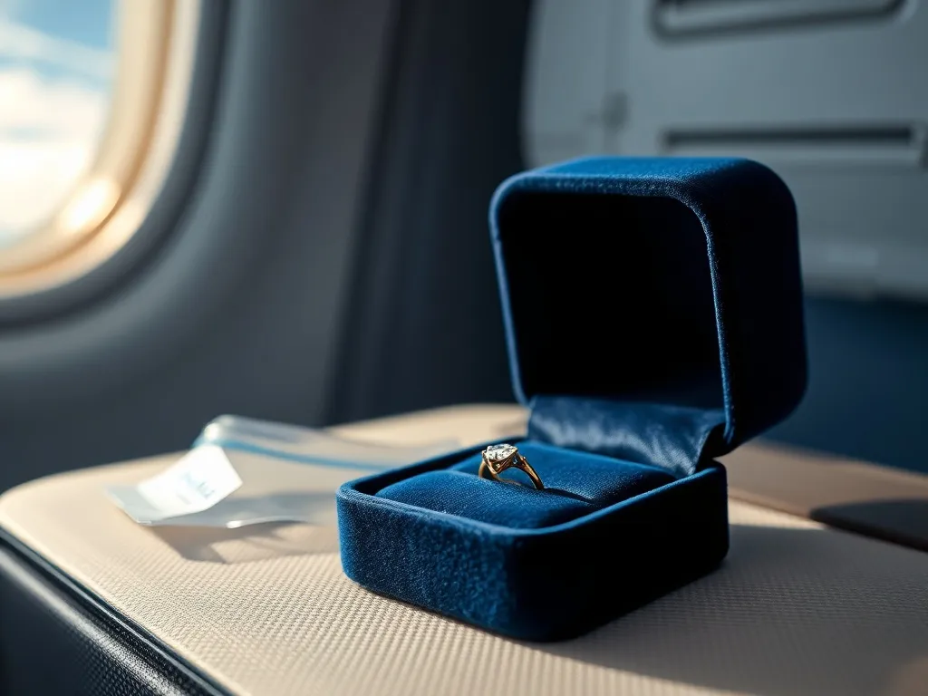 Jak przewieźć pierścionek zaręczynowy samolotem?