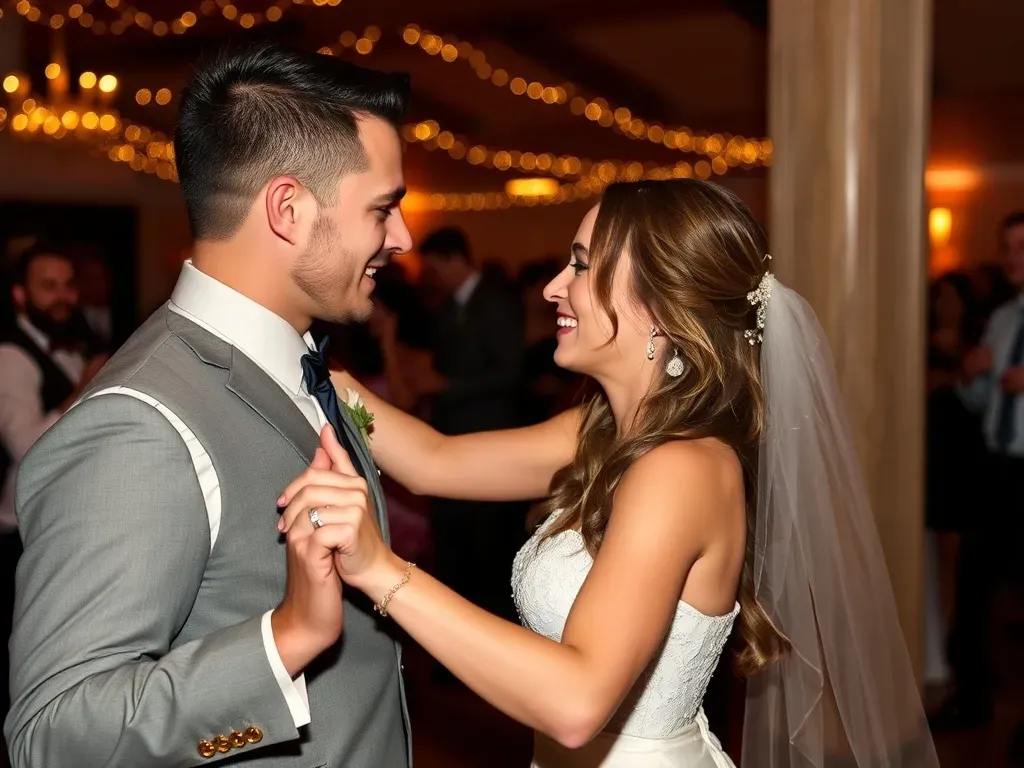 couple dancing at wedding party